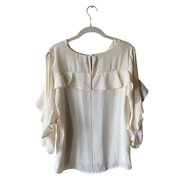 Stylus Long Sleeved Open Arm Ruffle Blouse Size Small (NWT) - Picture 11 of 11